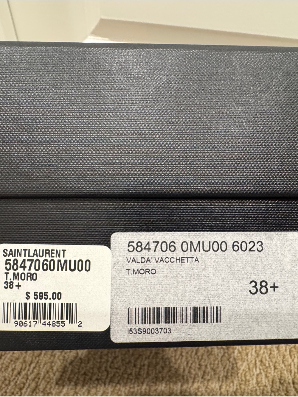Saint Laurent Hiandra Brown Leather Gladiator Flat Sandals 38.5 EU w/ Box - Picture 9 of 9